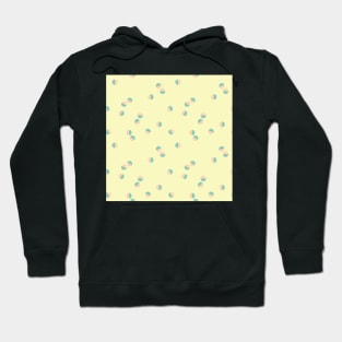 Scattered Dots Minimalist Geometric Pattern - Cute Pastel Yellow Hoodie